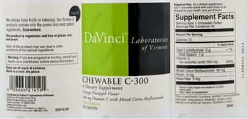 DaVinci Laboratories Of Vermont Chewable C-300 Orange-Pineapple Flavor - supplement