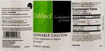 DaVinci Laboratories Of Vermont Chewable Calcium - supplement to support bone health