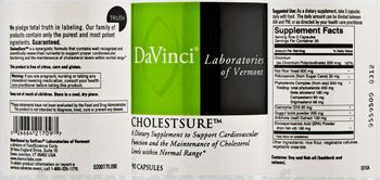 DaVinci Laboratories Of Vermont Cholestsure - supplement to support cardiovascular function and the maintenance of cholesterol levels within norma
