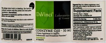 DaVinci Laboratories Of Vermont Coenzyme Q10 - 50 mg - supplement to support cardiovascular and periodontal functions
