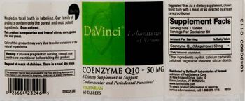 DaVinci Laboratories Of Vermont Coenzyme Q10 - 50 mg - supplement to support cardiovascular and periodontal functions