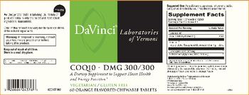 DaVinci Laboratories Of Vermont CoQ10 - DMG 300/300 - supplement