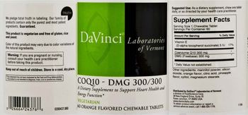 DaVinci Laboratories Of Vermont CoQ10 - DMG 300/300 - supplement to support heart health and energy function