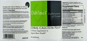 DaVinci Laboratories Of Vermont Coral Calcium Plus - supplement to support bone health