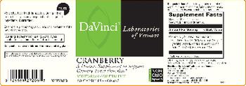 DaVinci Laboratories Of Vermont Cranberry 400 mg - supplement