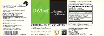 DaVinci Laboratories Of Vermont Curcumin C3 Complex 500 mg - supplement