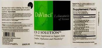 DaVinci Laboratories Of Vermont CX-2 Solution - supplement to support joint comfort hydration and flexibility