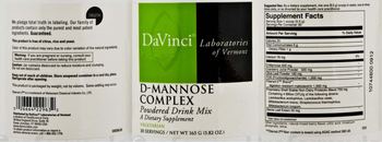DaVinci Laboratories Of Vermont D-Mannose Complex - supplement