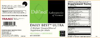 DaVinci Laboratories Of Vermont Daily Best Ultra - a multiple vitaminmineral supplement