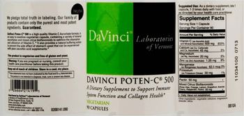 DaVinci Laboratories Of Vermont DaVinci Poten-C 500 - supplement to support immune system function and collagen health