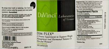 DaVinci Laboratories Of Vermont DIM Plex - supplement to support weight management and hormonal balance in men and women