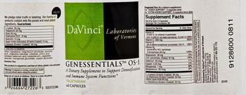 DaVinci Laboratories Of Vermont Genessentials OS-1 - supplement to support detoxification and immune system functions
