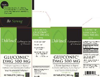 DaVinci Laboratories Of Vermont Gluconic DMG 500 mg - supplement to support endurance and immune system function