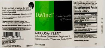 DaVinci Laboratories Of Vermont Glucosa-Plex - a multisource glucosamine supplement to support connective tissue and joint functions