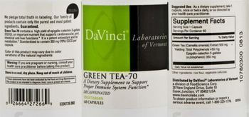DaVinci Laboratories Of Vermont Green Tea-70 - supplement to support proper immune system function