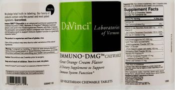 DaVinci Laboratories Of Vermont Immuno-DMG Chewable Great Orange Cream Flavor - supplement to support immune system function