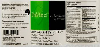 DaVinci Laboratories Of Vermont Kids Mighty Vites Tropical Punch Flavor - a multiple vitaminmineral supplement for children
