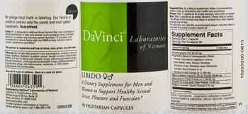 DaVinci Laboratories Of Vermont Libido - supplement for men and women to support healthy sexual drive pleasure and function