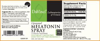 DaVinci Laboratories Of Vermont Liposomal Melatonin Spray - supplement