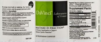 DaVinci Laboratories Of Vermont Maitake D-Fraction - supplement to support immune system function