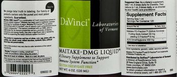 DaVinci Laboratories Of Vermont Maitake-DMG Liquid - supplement to support immune system function
