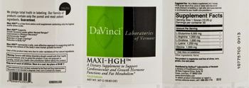 DaVinci Laboratories Of Vermont Maxi-HGH - supplement to support cardiovascular and growth hormone functions and fat metabolism