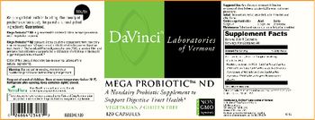 DaVinci Laboratories Of Vermont Mega Probiotic ND - a nondairy supplement to support digestive health