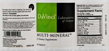 DaVinci Laboratories Of Vermont Multi-Mineral - supplement