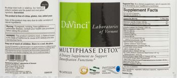 DaVinci Laboratories Of Vermont Multiphase Detox - supplement to support detoxification functions