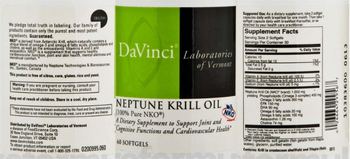 DaVinci Laboratories Of Vermont Neptune Krill Oil - supplement to support joint and cognitive functions and cardiovascular health