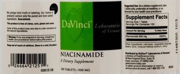 DaVinci Laboratories Of Vermont Niacinamide - supplement
