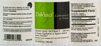 DaVinci Laboratories Of Vermont Olive Leaf Extract - 250 mg - supplement to support immune system function