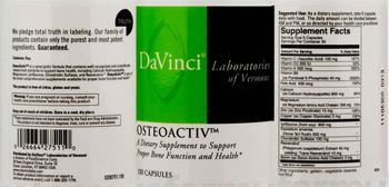 DaVinci Laboratories Of Vermont OsteoActiv - supplement to support proper bone function and health