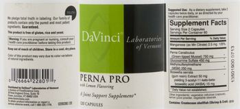DaVinci Laboratories Of Vermont Perna Pro With Lemon Flavoring - a joint support supplement