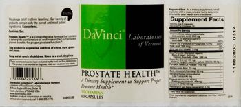 DaVinci Laboratories Of Vermont Prostate Health - supplement to support proper prostate health
