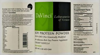 DaVinci Laboratories Of Vermont Soy Protein Powder Creamy Vanilla - an isoflavone rich soy protein supplement