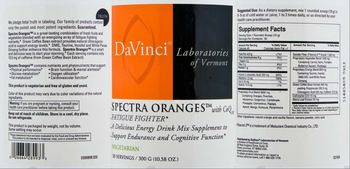DaVinci Laboratories Of Vermont Spectra Oranges With CoQ10 - a delicious energy drink mix supplement to support endurance and cognitive function