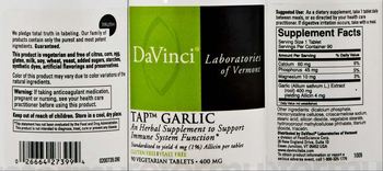 DaVinci Laboratories Of Vermont TAP Garlic - an herbal supplement to support immune system function