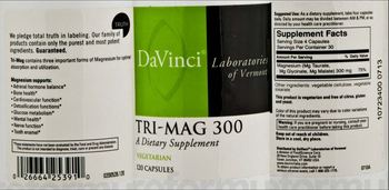 DaVinci Laboratories Of Vermont Tri-Mag 300 - supplement