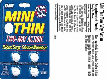 DBI Distribution Mini Thin Two-Way Action - herbal supplement with caffeine