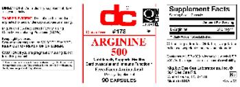 DC Arginine 500 - supplement