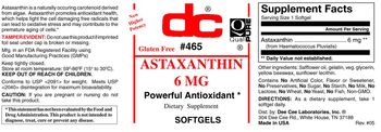 DC Astaxanthin 6 mg - supplement