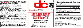 DC Bilberry Extract - supplement