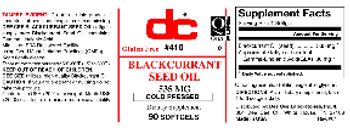 DC Blackcurrant Seed Oil 535 mg - supplement