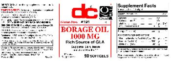 DC Borage Oil 1000 mg - supplement
