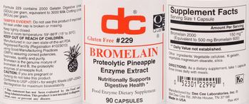 DC Bromelain - food enzyme supplement