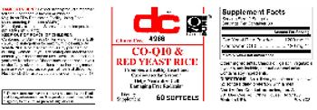 DC Co-Q10 & Red Yeast Rice - supplement