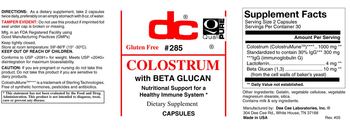 DC Colostrum with Beta Glucan - supplement
