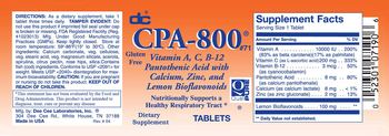 DC CPA-800 - supplement
