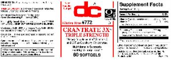 DC Crantrate 3X Triple Strength - supplement of vitamins c and e plus cranberry concentrate